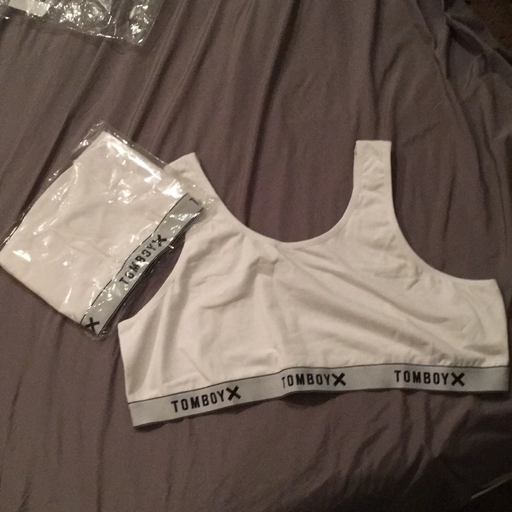 Tomboyx white sports bra